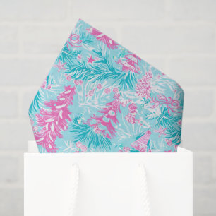 Preppy Palm Beach Christmas Trees & Ornaments Tissue Paper