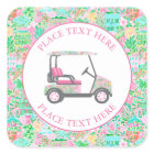 Preppy Palm Beach Golf Cart