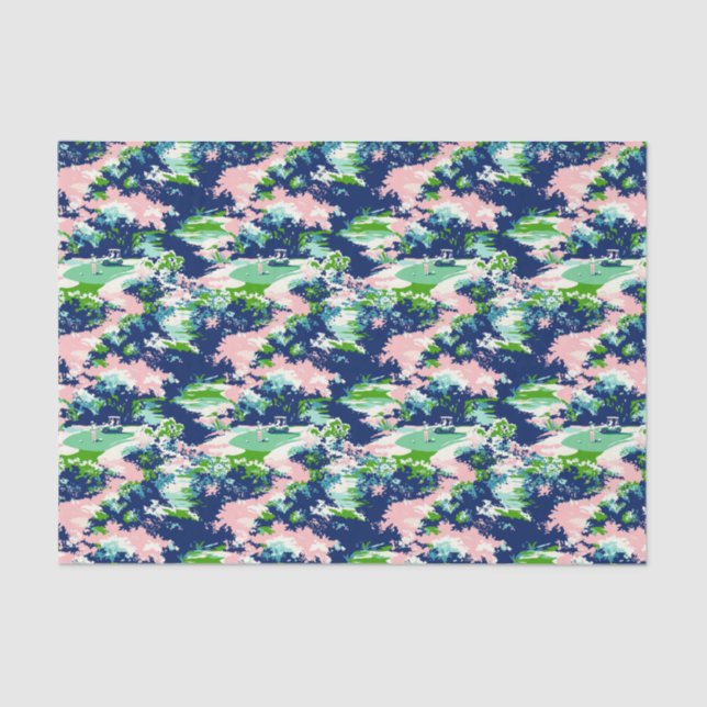 Preppy Palm Beach Golf Tissue Paper (Front)