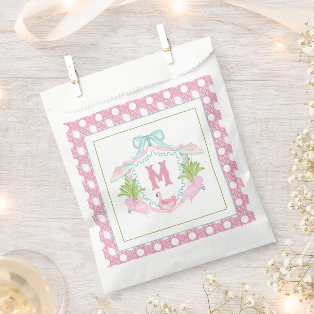 Preppy Palm Beach Monogram Crest Favour Bags (Clipped)