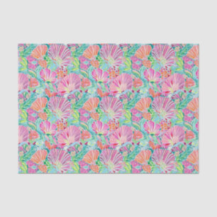 Preppy Palm Beach Ocean Shell Pattern Tissue Paper
