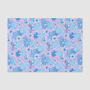 Preppy Palm Beach Print Lavender & Blue Turtles Tissue Paper