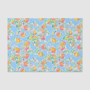 Preppy Palm Beach Print Pastel Oranges Tissue Paper