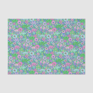 Preppy Palm Beach Print Pink and Green Camels Tissue Paper