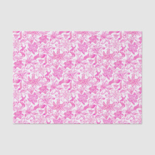 Preppy Palm Beach Print Pink and White Flowers Tissue Paper