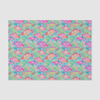 Preppy Palm Beach Tropical Fish Pattern