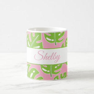 Preppy Palms Personalised Mug