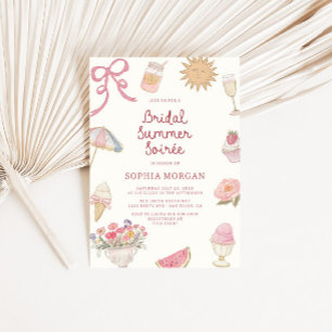 Preppy Pastel Bridal Shower Summer Soiree Invitation