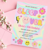 Preppy Pastel Pink Y2K Sleep Over Party Birthday