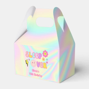 Preppy Pastel Pink Y2K Sleep Over Smiley Birthday Favour Box