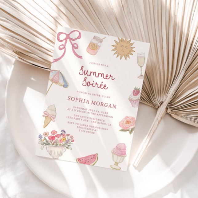 Preppy Pastel Summer Soiree Invitation (Creator Uploaded)