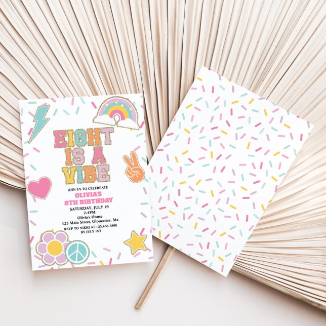 Preppy Patch 8TH Birthday Invitation (Creator Uploaded)