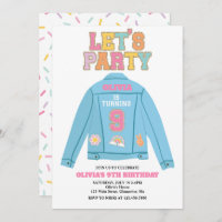 Preppy Patch jean jacket 9TH Birthday