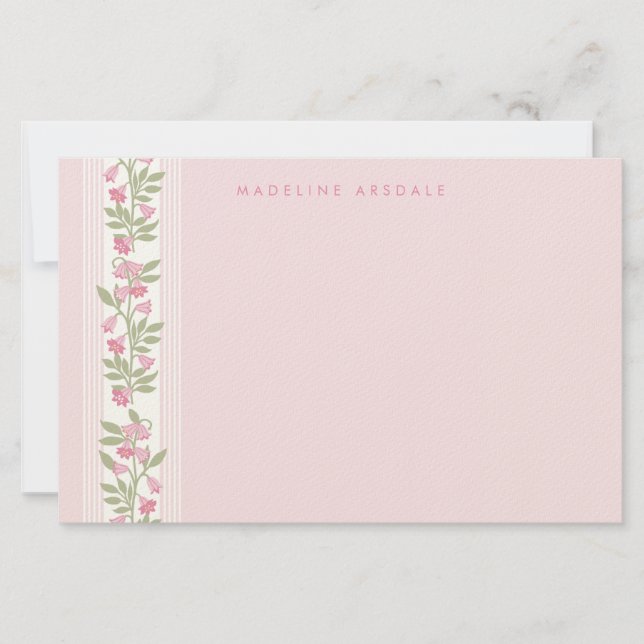 Preppy Personalised floral Stationery (Front)