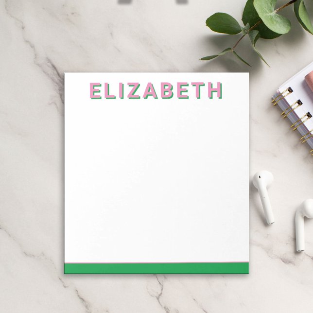 Preppy Personalised Modern Notepads (Creator Uploaded)