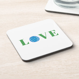 Preppy Pickleball Love Coaster