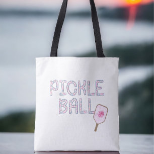 Preppy Pickleball Personalised Tote Bag