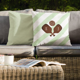 Preppy Pickleball Stripes Cushion