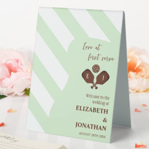 Preppy Pickleball Stripes Wedding