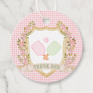 Preppy Pickleball Thank You Favour Tags