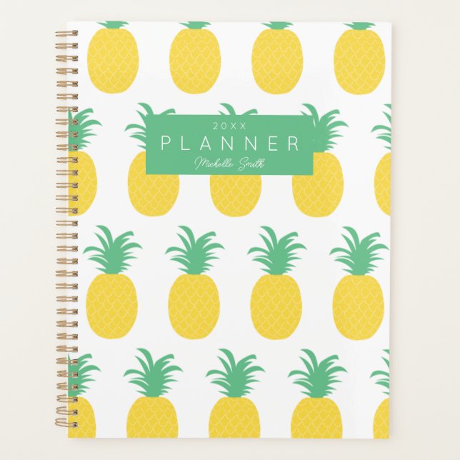 Preppy Pineapple Personalised Planner (Front)