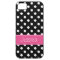 Preppy Pink and Black Polka Dots Personalised