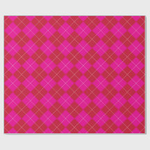 Preppy Pink and Red Argyle Christmas Holiday