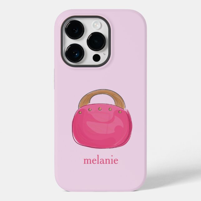  Preppy Pink Bermuda Bag Personalised  Case-Mate iPhone Case (Back)