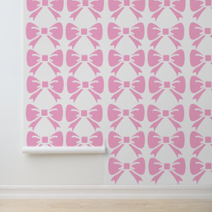 Preppy Pink Bow Baby Girl Kids Wallpaper