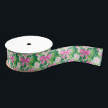 Preppy Pink Bows and Garland Christmas Grosgrain Ribbon<br><div class="desc">PreppyPrint.com - Add a pop of playful charm to the season with the Preppy Pink Bows Christmas collection– where classic holiday spirit meets chic, girly style. Featuring perfectly tied pink bows nestled among festive greenery, this design brings a fresh, modern twist to traditional Christmas themes. Transfer this design onto the...</div>