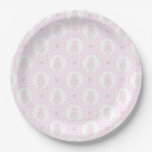 Preppy Pink Bows Trellis First Birthday Ribbonerie Paper Plate