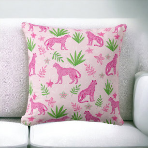 Preppy Pink Cheetah  Cushion