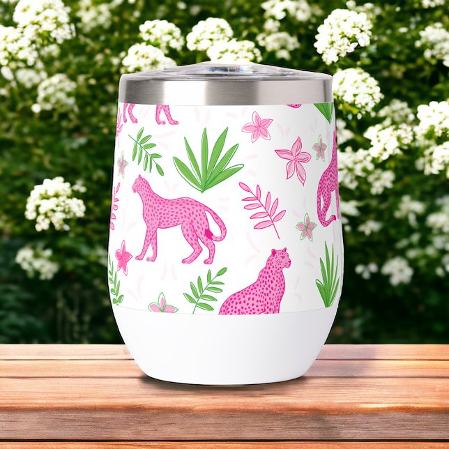 Preppy Pink Cheetah Floral (Creator Uploaded)