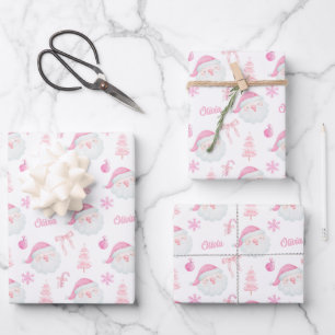 Preppy Pink Christmas Wrapping Paper