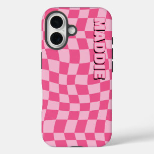 Preppy Pink Geometric  iPhone 16 Case