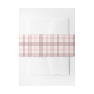 Preppy pink gingham country Bridal Shower Invitation Belly Band