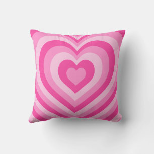 Preppy Pink Heart  Cushion