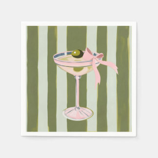 Preppy Pink Martini Cocktail Napkins