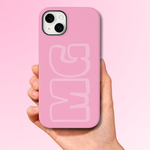 Preppy Pink Monogram Case-Mate iPhone 14 Plus Case