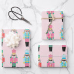 Preppy Pink Nutcracker Wrapping Paper Sheets<br><div class="desc">Dress your gifts with these fun,  preppy nutcracker pattern gift wrapping sheets. Sold in a set of three. The background is a soft pink colour.</div>