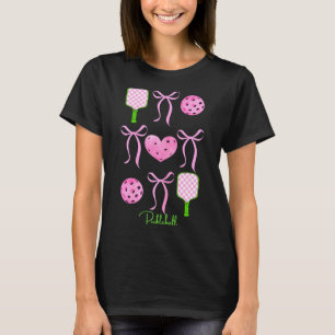 Preppy pink pickleball shirt girls love playing