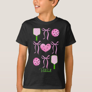 Preppy pink pickleball shirt girls love playing