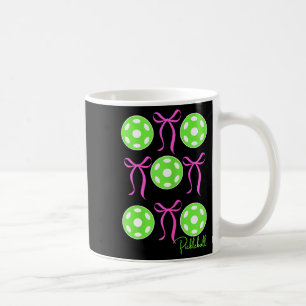 Preppy pink pickleball shirt girls love playing coffee mug