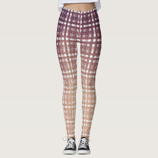 Preppy Pink Plaid Fashion Leggings