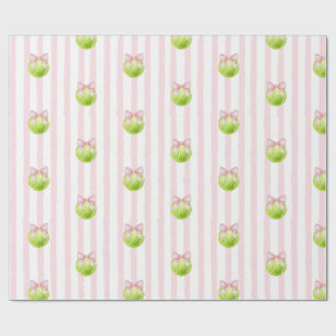 Preppy Pink Tennis Ball Wrapping Paper