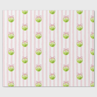 Preppy Pink Tennis Ball Wrapping Paper