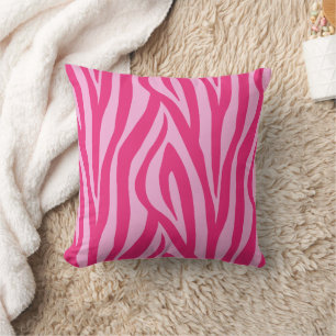 Preppy Pink Zebra Cushion