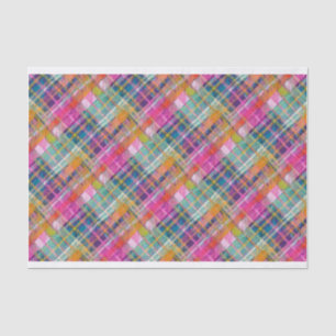 Preppy Plaid, Diagonal Number 5 Tissue Paper