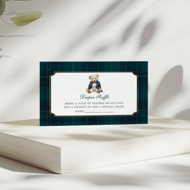 Preppy Polo Teddy Bear Diaper Raffle Card (Creator Uploaded)