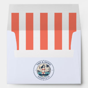 Preppy Pool Club Tinis & Bikinis Bachelorette Envelope